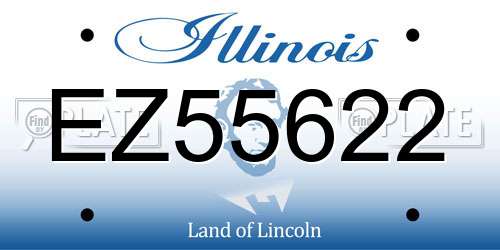 EZ55622 Illinois License Plate