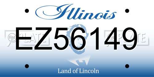 EZ56149 Illinois License Plate