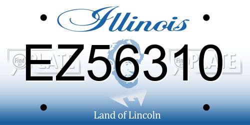 EZ56310 Illinois License Plate