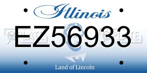 EZ56933 Illinois License Plate