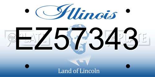 EZ57343 Illinois License Plate