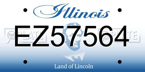 EZ57564 Illinois License Plate