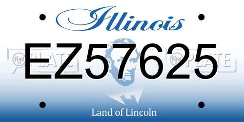 EZ57625 Illinois License Plate