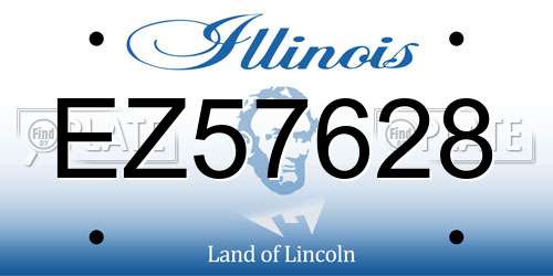 EZ57628 Illinois License Plate