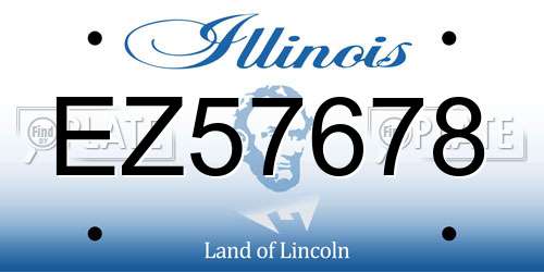 EZ57678 Illinois License Plate
