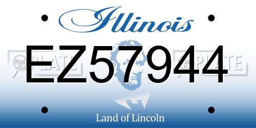 EZ57944 Illinois License Plate