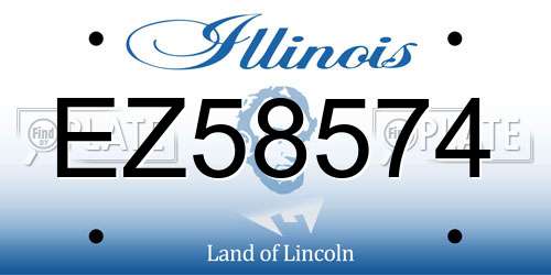 EZ58574 Illinois License Plate