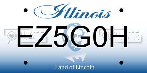 EZ5G0H Illinois License Plate