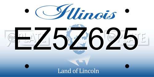EZ5Z625 Illinois License Plate
