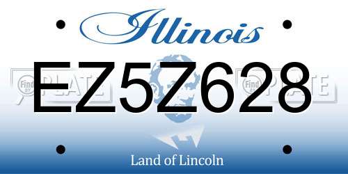 EZ5Z628 Illinois License Plate