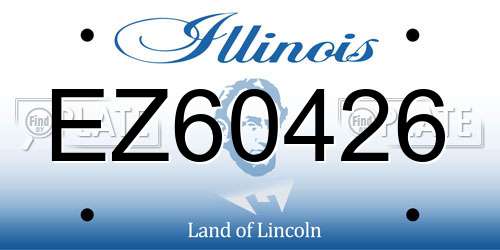 EZ60426 Illinois License Plate