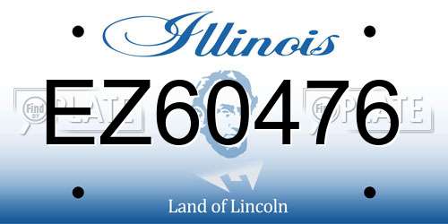 EZ60476 Illinois License Plate
