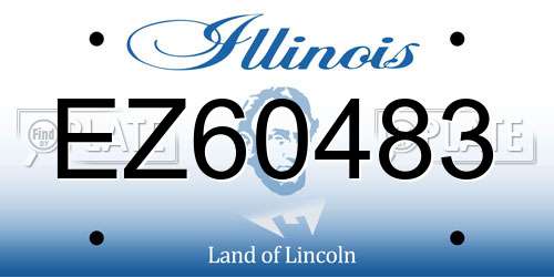 EZ60483 Illinois License Plate