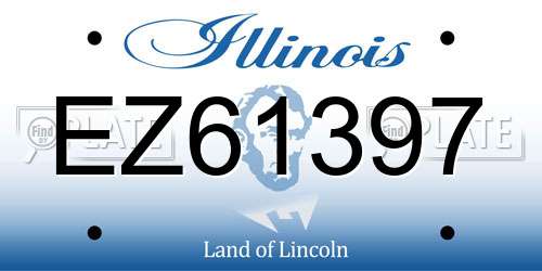 EZ61397 Illinois License Plate