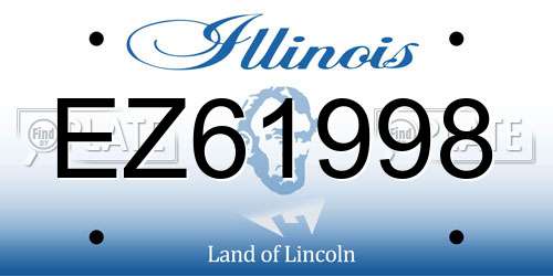 EZ61998 Illinois License Plate