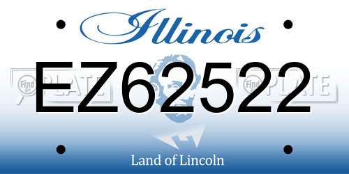 EZ62522 Illinois License Plate