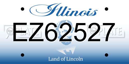 EZ62527 Illinois License Plate