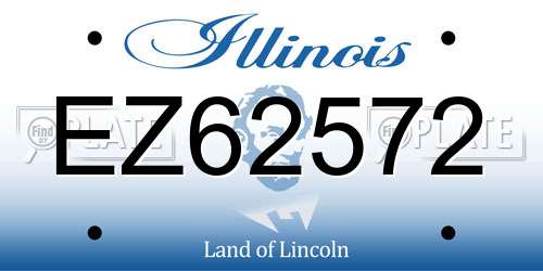 EZ62572 Illinois License Plate