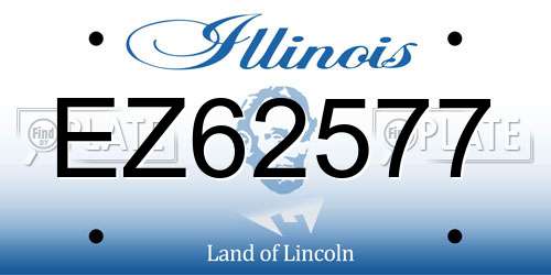 EZ62577 Illinois License Plate
