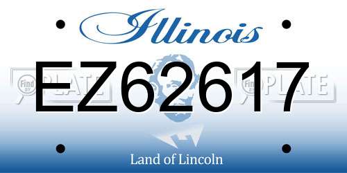 EZ62617 Illinois License Plate