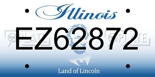 EZ62872 Illinois License Plate