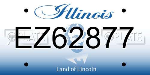 EZ62877 Illinois License Plate