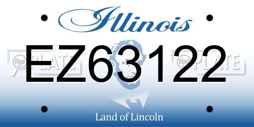EZ63122 Illinois License Plate