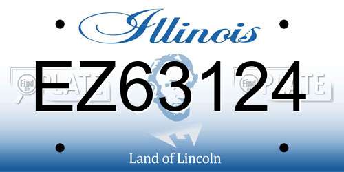EZ63124 Illinois License Plate