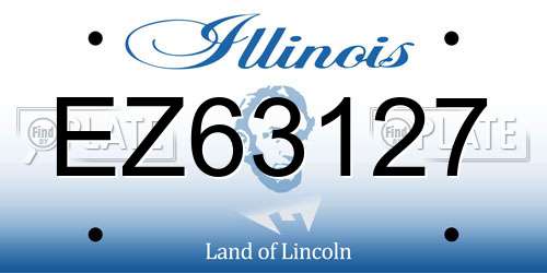 EZ63127 Illinois License Plate