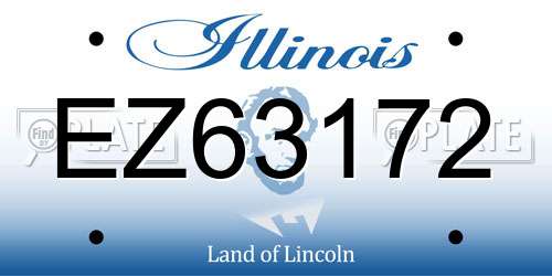 EZ63172 Illinois License Plate