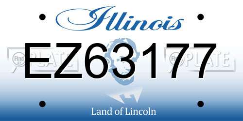 EZ63177 Illinois License Plate