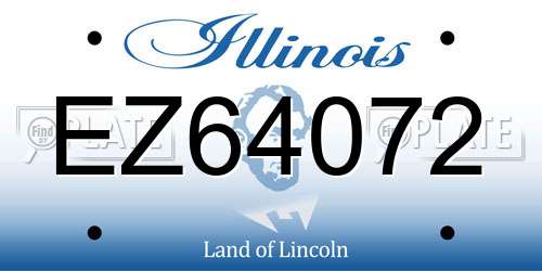 EZ64072 Illinois License Plate