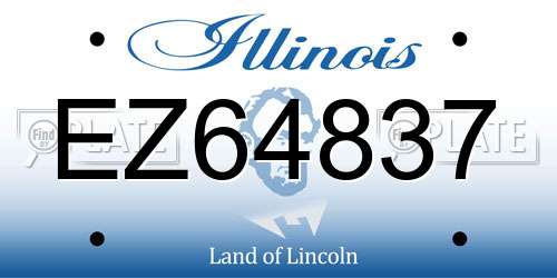 EZ64837 Illinois License Plate