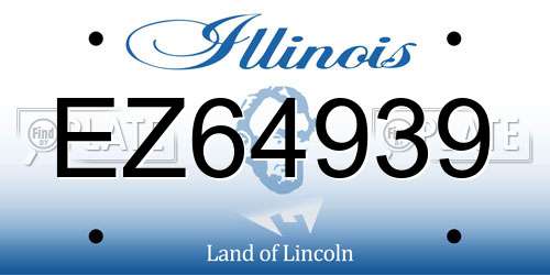 EZ64939 Illinois License Plate