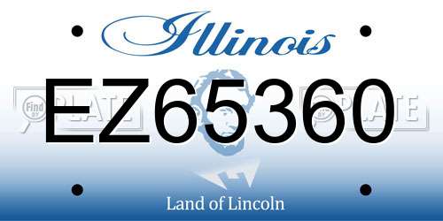 EZ65360 Illinois License Plate