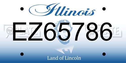 EZ65786 Illinois License Plate