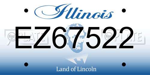 EZ67522 Illinois License Plate