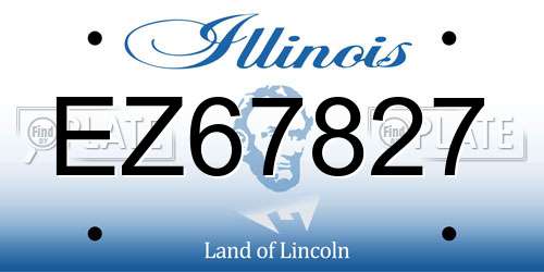 EZ67827 Illinois License Plate