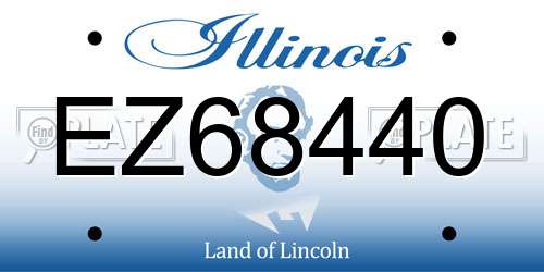 EZ68440 Illinois License Plate