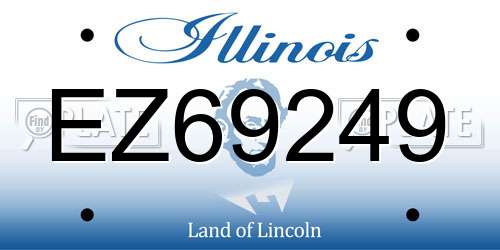 EZ69249 Illinois License Plate