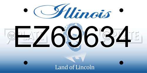 EZ69634 Illinois License Plate