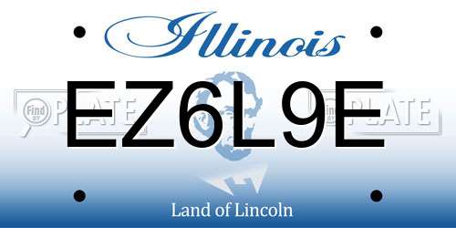 EZ6L9E Illinois License Plate