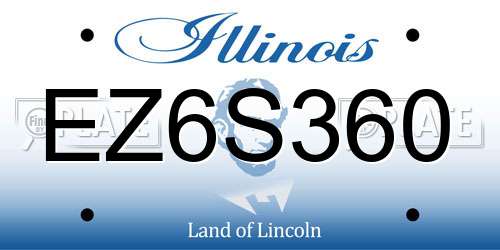 EZ6S360 Illinois License Plate
