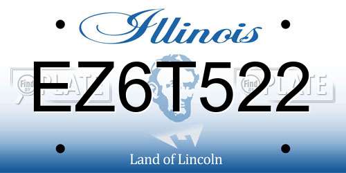 EZ6T522 Illinois License Plate