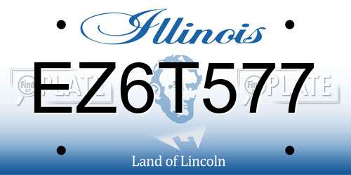 EZ6T577 Illinois License Plate