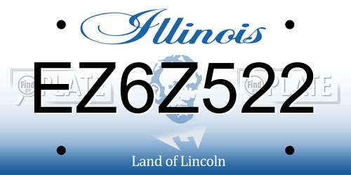 EZ6Z522 Illinois License Plate
