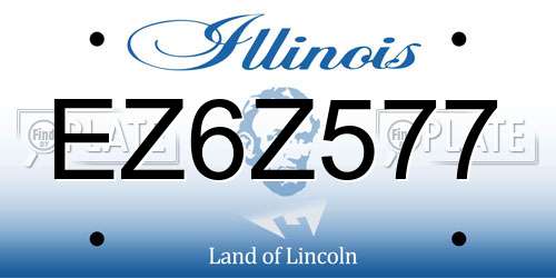 EZ6Z577 Illinois License Plate