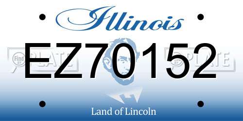 EZ70152 Illinois License Plate