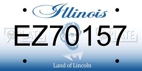 EZ70157 Illinois License Plate