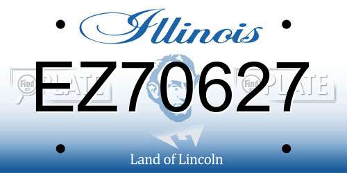 EZ70627 Illinois License Plate